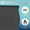Black rubber flat face cargo liner with ribbed texture and reinforced edges for toyota venza rear boot 2022-2024