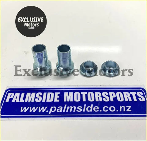 Set of four metallic silver ford capri and escort roller rubber top mounts including sleeves and caps oem style