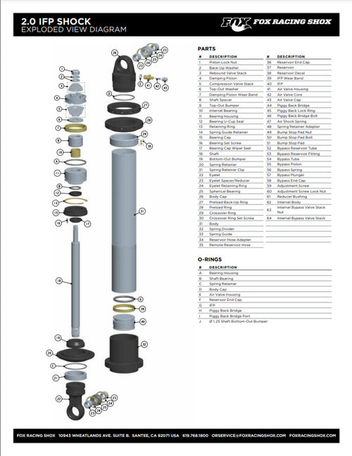 Fox 4WD Suspension 229-19-200 Replacement Chrome S | Kren Offroad NZ