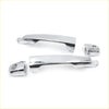Chrome finished outer door handle trim set for mitsubishi triton l200 2005-2014 with polished surfaces and attachments