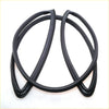 Black rubber windshield weatherstrip seal strip with molding for Nissan Patrol Safari visible from back side