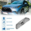 Front bonnet bumper grille for toyota highlander 2020-2022 with chrome finish honeycomb mesh and central emblem