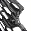 Black plastic front bonnet bumper grille insert with matte finish and camera hole for toyota rav4