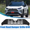 Black plastic front bonnet bumper grille with honeycomb mesh and camera hole for toyota rav4