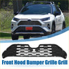 Black plastic front bonnet bumper grille with honeycomb mesh and camera hole for toyota rav4