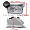 Front bumper fog light for toyota land cruiser prado with clear rectangular headlight and gray plastic mounting base