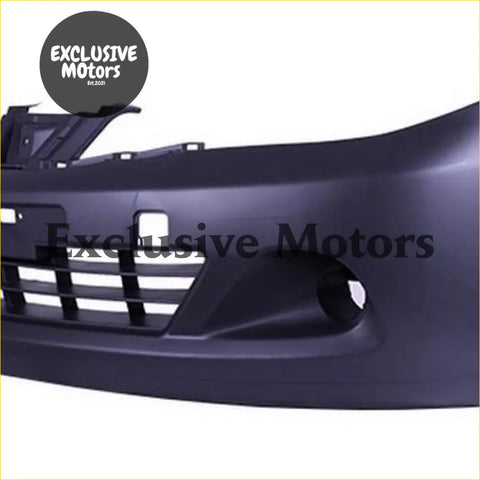 Front bumper for nissan tiida 2008-2012 in dark gray plastic with integrated grille and headlight housing