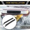 Black metal front bumper grille headlight filler mounts for toyota tacoma 1997 2000 shown from the back side