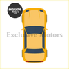 Yellow sports car with dark blue accents showcasing a front bumper headlight turn signal lamp for nissan x-trail t31 series