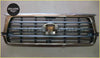 Front bumper radiator grille for toyota land cruiser with chrome finish horizontal slats and central emblem