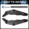 Front bumper retainer bracket for Toyota Highlander 2011-2013 black plastic housing with molded supports and mounting holes