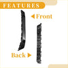 Black plastic front bumper support bracket for toyota sienna 2011-2020 with molded contours and mounting holes