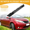 Black plastic front bumper support bracket for toyota sienna 2011-2020 with mounting holes and curved profile