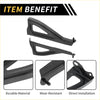 Black metal front bumper support bracket for toyota tacoma 2005-2015 with sleek angular design and integrated screws