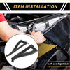 Black plastic front bumper support bracket trim pieces for Toyota Tacoma 2005-2015 car installation shown from back side