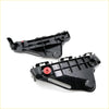 Black plastic front bumper for Toyota Hilux Revo 2WD 2015-2021 with red screw caps and molded structural features