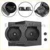 Black plastic front console dual cup holder mat with two circular cutouts for Nissan GQ Patrol Y60 1989-1998