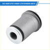 Gray metallic front control arm suspension bushing with black rubber seals and white plastic cap for toyota deliboy lite townace
