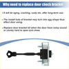 Front door check stop strap assembly for Toyota sienna with silver metal body black rubber grip and threaded bolts