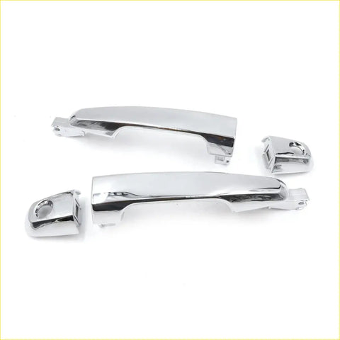 Front door handle x2 for mitsubishi triton strada l200 2005-2014 with sleek chrome finish and polished trim set