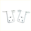 Silver metal front door hinge brackets with four pre-drilled holes for ford granada mercury cougar 1981-1982