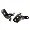 Black metal front door hinge upper lower for Nissan Navara D40 2007-2014 with glossy finish and multiple mounting holes