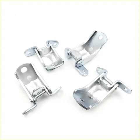 Silver front door hinge brackets for nissan datsun navara d22 terrano 1997-2004 with polished finish and mounting holes