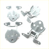 Set of six gray metal front door hinges with matte finish and circular holes for mitsubishi colt 1988-1992