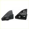 Black plastic front door lower frame bracket for Toyota Hilux Revo 2015-2023 with circular mesh speaker grille