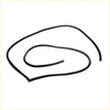 Black rubber front door seal weatherstrip for Nissan Datsun Bluebird 510 1968-1973 shown from the back side