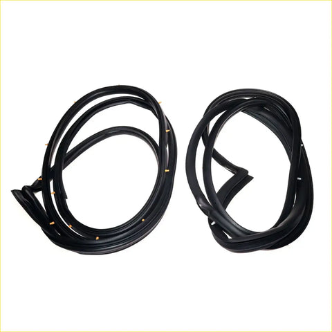 Black rubber front door weatherstrip seal for nissan sunny sentra ad resort n14 y10 with molded edges and metal tabs