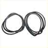 Black rubber front door weatherstrip set with colored tabs for 2004-2015 toyota hilux 2-door windows