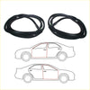 Black rubber front door weatherstrip seals x2 for mazda familia 323 glc hatchback car windows and doors