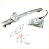 Silver metallic front door window regulator assembly with motor and wiring for nissan navara d21 king cab 1985-1997