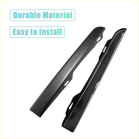 Black glossy side skirt trim pieces for toyota 4wd ute with easy installation offroad ready design