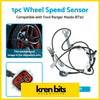 Front left abs wheel speed sensor for ford ranger pj pk 2.5l black and silver with coiled wire and metal connectors