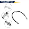 Front left black rubber brake hose with silver metal fittings for Toyota Highlander 2001 to 2023 models