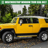 Yellow weatherstrip window belt seal for front left door on toyota fj cruiser fujitsu suv use