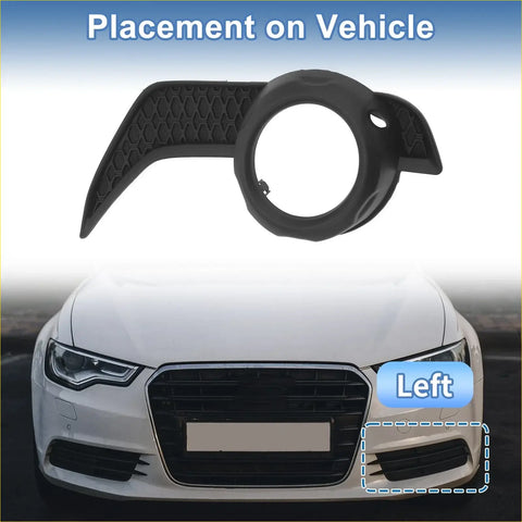 Front left fog light grill for toyota 4runner 2014 2021 black plastic with textured honeycomb pattern and mounting ring