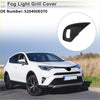 Front left fog light grill for toyota highlander 2021-2023 black plastic with sleek angular design and mounting tabs