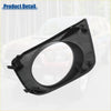 Black plastic front left fog light grille cover trim with molded tabs and central circular opening for toyota 4runner 2006-2009