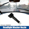 Front left headlight washer nozzle for Toyota Hilux 2004-2015 black plastic with white connector on the back side