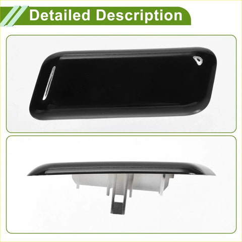 Front left washer nozzle cover for toyota land cruiser 2016-2021 black glossy plastic with silver accent on the side