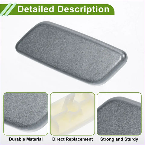 Front left washer nozzle cover for toyota prado 2012-2015 gray textured durable rectangular plastic design