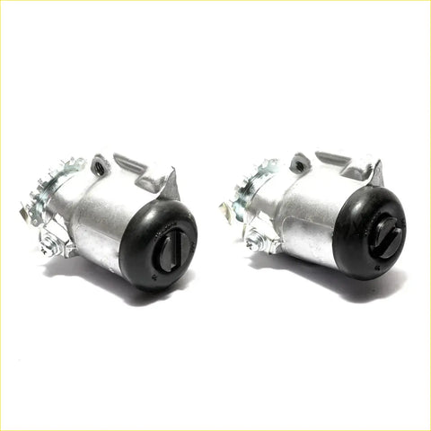 Silver and black automotive starter solenoids with cylindrical metal housing and rubber end caps for toyota hilux brakes