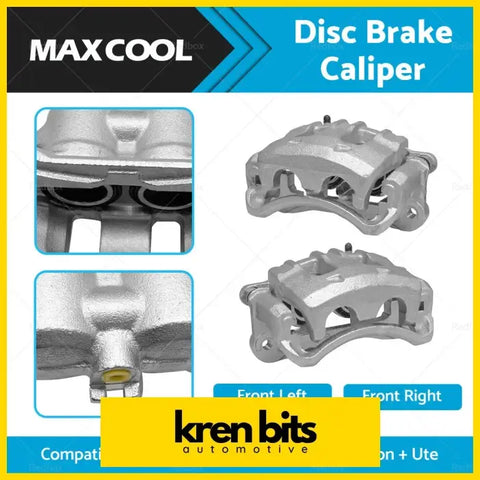 Silver metallic front lh and rh disc brake caliper set with robust industrial design for patrol gu y61 97-16