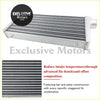 Silver aluminum front mount turbo intercooler with dense staggered fin design for enhanced heat dissipation 510x180x65mm