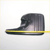 Black plastic front mudflap for Toyota Hilux kun26 with ribbed texture and mounting holes shown from back side
