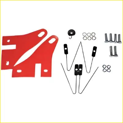 Red plastic and metal front recovery tow point mounting brackets with screws for ford ranger px mk1-3 5000kg hitch fit