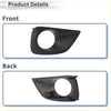 Black plastic front right fog light grill housing with circular opening and mounting tabs for toyota vios 2014 2015